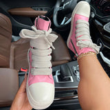 Casual Patchwork Frenulum Zipper Round Comfortable Shoes(5 Colors)