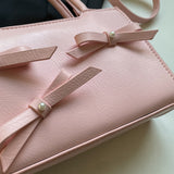 Sweet Simplicity Solid With Bow Contrast Bags(5 Colors)