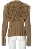 Casual Fringed Trim Zipper Turtleneck Sweaters