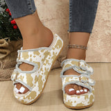 Casual Hollow Out Patchwork Round Comfortable Wedges Shoes(3 Colors)