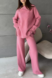 Casual Daily Zipper Collar Long Sleeve Two Pieces(6 Colors)