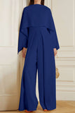 Casual Patchwork O Neck Regular Jumpsuits(4 Colors)