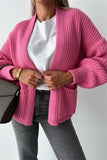 Casual Pocket Weave V Neck Outerwear(5 Colors)