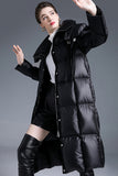 Casual Pocket Zipper Turndown Collar Outerwear(Down content 86%~90%)