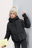 Casual Daily Pocket Zipper Down cotton Hooded Outerwear(4 Colors)