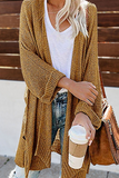 Casual Solid Hollowed Out Sweaters Cardigans(10 Colors)