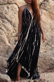 Fashion Print Halter Straight Dresses(3 Colors)