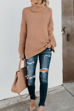 Fashion Solid Patchwork Turtleneck Sweaters(7 Colors)