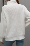 Casual Solid Patchwork Turtleneck Sweater(6 Colors)