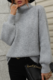 Casual Solid Patchwork Turtleneck Sweater(6 Colors)