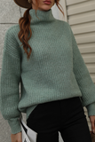 Casual Solid Patchwork Turtleneck Sweater(6 Colors)