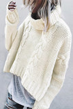 Casual Solid Pullovers Scarf Collar Sweaters(3 Colors)