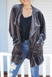 Casual Street Solid Solid Color Turn-back Collar Outerwear