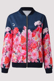 Casual Floral Patchwork O Neck Outerwear(8 Colors)