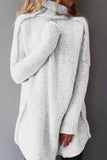 Casual Solid Patchwork Turtleneck Sweaters(3 Colors)