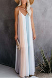 Chicindress Striped V-neck Maxi Dress