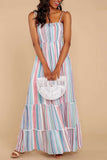 Chicindress Colorful Stripe Print Dress