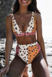 Chicindress Patchwork Leopard Print Bikini Set