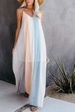 Chicindress Striped V-neck Maxi Dress