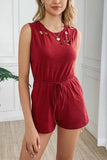 Chicindress O-neck Djustable Jumpsuit With Pocket