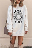 Chicindress Tiger Printed White Mini Dress (2 Colors)