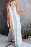 Chicindress Striped V-neck Maxi Dress