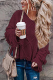 Chicindress Solid Color Knitted Tassel Sweater