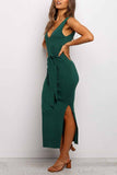 Chicindress Sexy Bandage Solid Maxi Dress