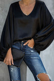 Chicindress V-Neck Tops With Puff Sleeves