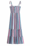 Chicindress Colorful Stripe Print Dress