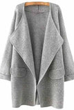 Chicindress Solid Color Loose Coat With Pockets