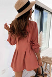 Chicindress V-neck Button Long Sleeve Mini Dress