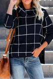 Chicindress Turtleneck Plaid Sweater(5 Colors)