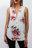 Chicindress Summer Fashion Zipper Design Floral Tank Top