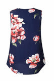 Chicindress Summer Fashion Zipper Design Floral Tank Top