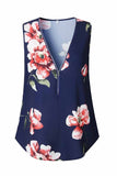 Chicindress Summer Fashion Zipper Design Floral Tank Top