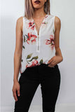 Chicindress Summer Fashion Zipper Design Floral Tank Top