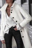 Chicindress Button Down Long White Coat